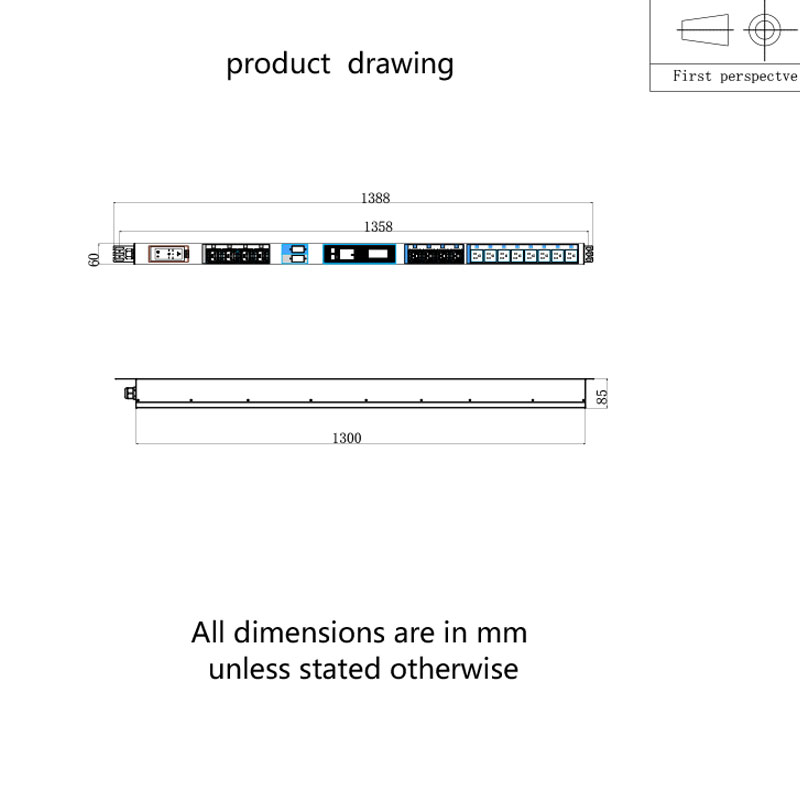 16-Outlet C13 C19 الولايات المتحدة عمودي TCP / IP الاستشعار قواطع صديقة للبيئة الذكية الرف Pdu