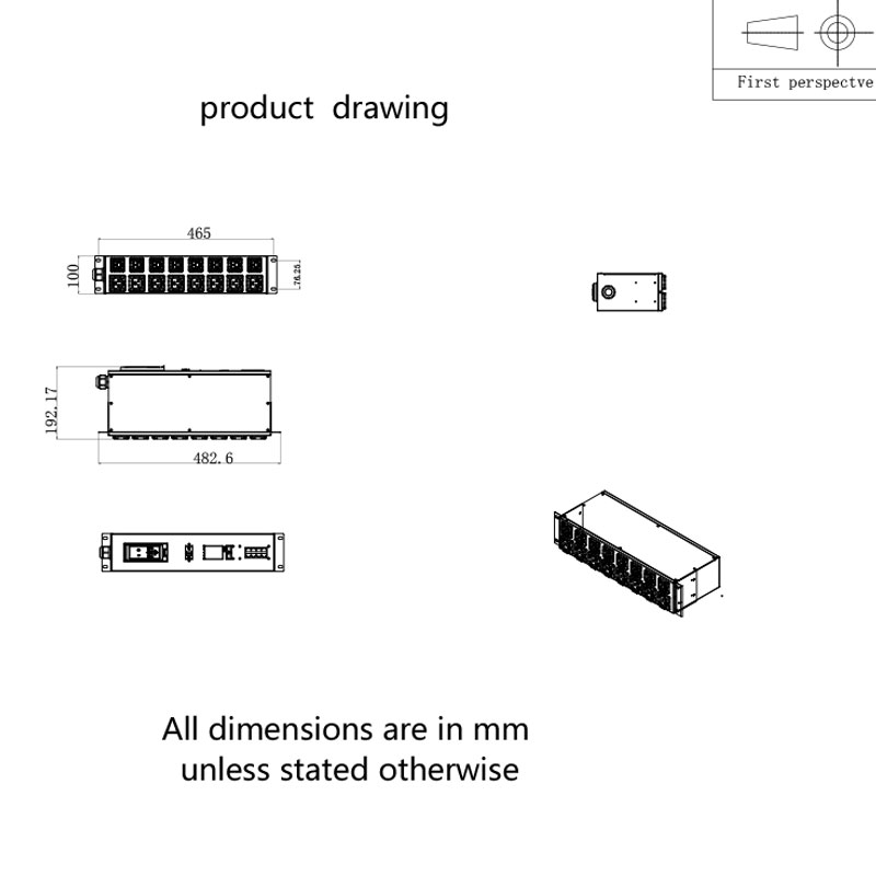 16-منفذ C13 C19 2U عمودي مستشعر TCP/IP قاطع صديق للبيئة ذكي Pdu