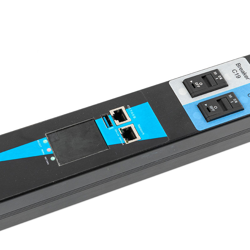 20-Outlet C13 C19 مستشعر TCP/IP عمودي صديق للبيئة Smart Rack Pdu